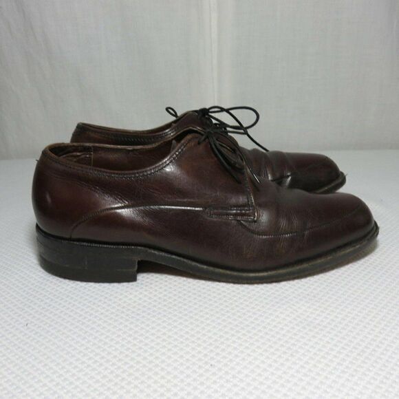 Freeman Free-Flex Mens Dress Oxford Shoes Size 8 EE Extra Wide Brown Leather